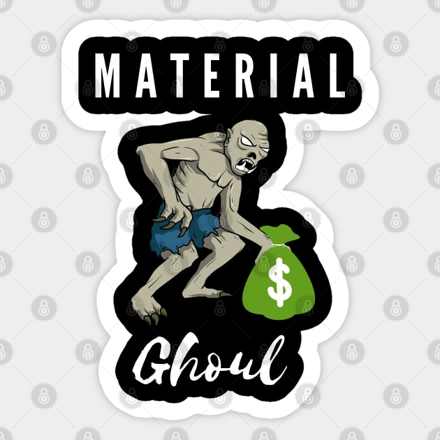 Material Ghoul Funny Halloween Sticker by familycuteycom